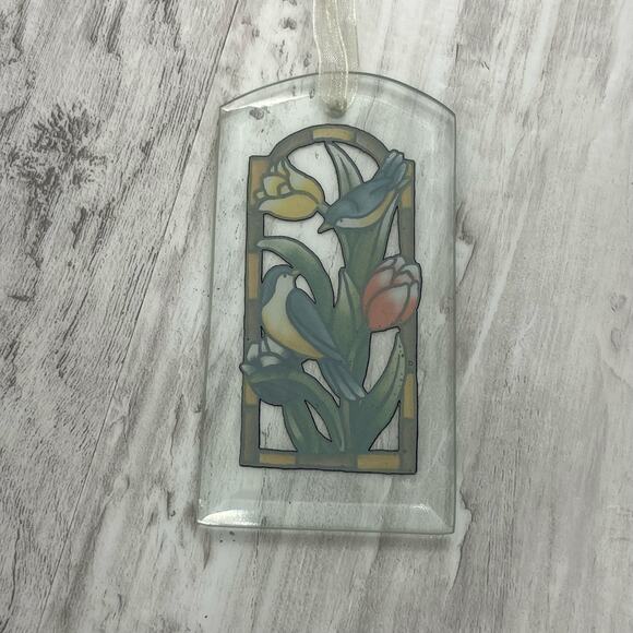 Vintage Bundle Of Sun Catcher Hanging Ornament Decorations Cow Birds Ships - Picture 3 of 12